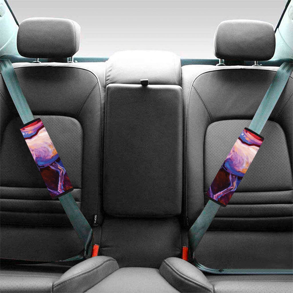 Colorful Horse Portrait Print Car Seat Belt Covers