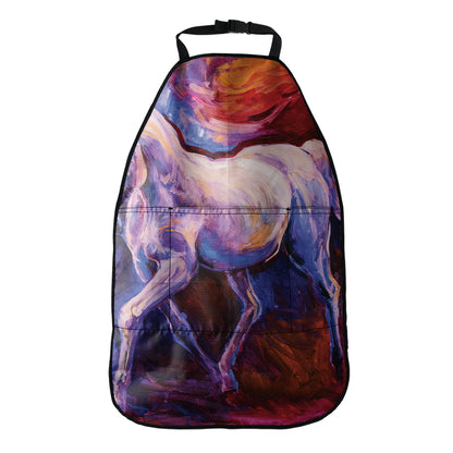 Colorful Horse Portrait Print Car Seat Organizers