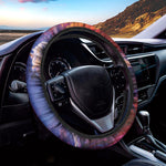 Colorful Horse Portrait Print Car Steering Wheel Cover