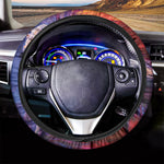 Colorful Horse Portrait Print Car Steering Wheel Cover