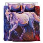 Colorful Horse Portrait Print Duvet Cover Bedding Set