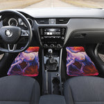 Colorful Horse Portrait Print Front and Back Car Floor Mats