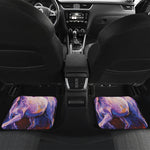 Colorful Horse Portrait Print Front and Back Car Floor Mats
