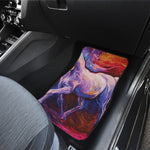 Colorful Horse Portrait Print Front and Back Car Floor Mats