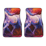 Colorful Horse Portrait Print Front Car Floor Mats