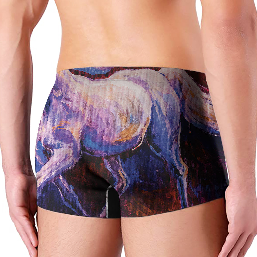 Colorful Horse Portrait Print Men's Boxer Briefs