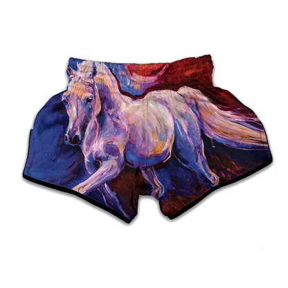 Colorful Horse Portrait Print Muay Thai Boxing Shorts