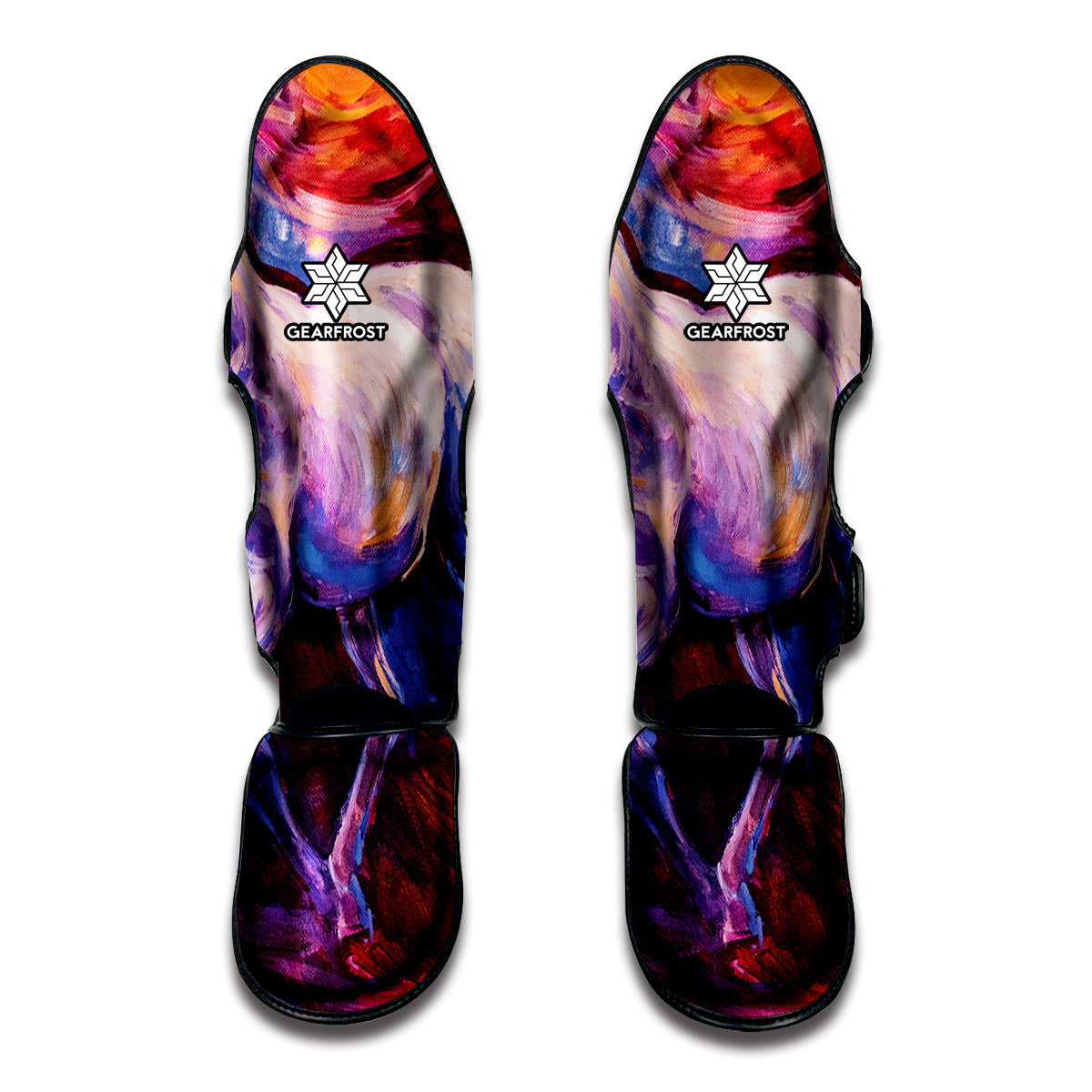 Colorful Horse Portrait Print Muay Thai Shin Guard