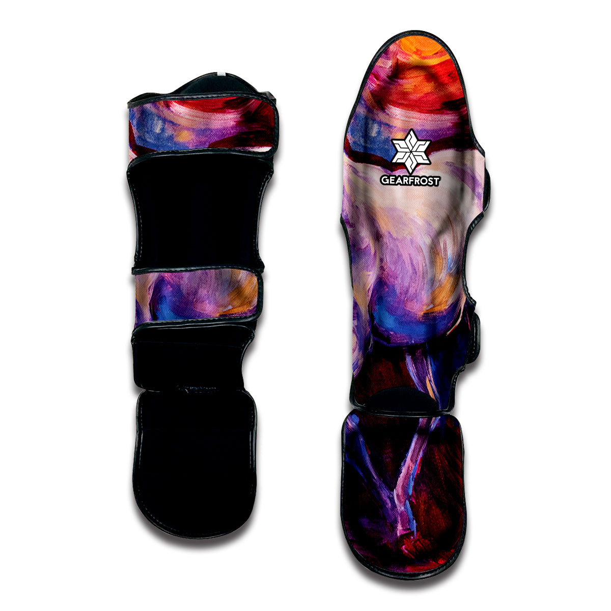 Colorful Horse Portrait Print Muay Thai Shin Guard