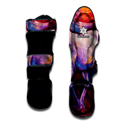 Colorful Horse Portrait Print Muay Thai Shin Guard