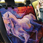 Colorful Horse Portrait Print Pet Car Back Seat Cover