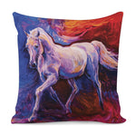 Colorful Horse Portrait Print Pillow Cover