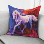 Colorful Horse Portrait Print Pillow Cover