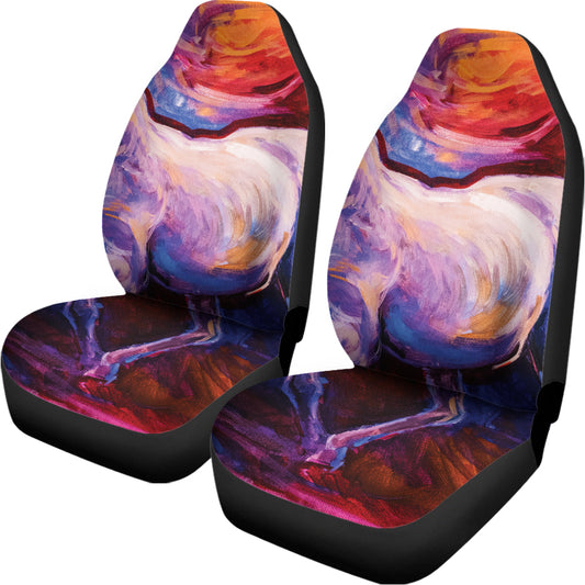 Colorful Horse Portrait Print Universal Fit Car Seat Covers