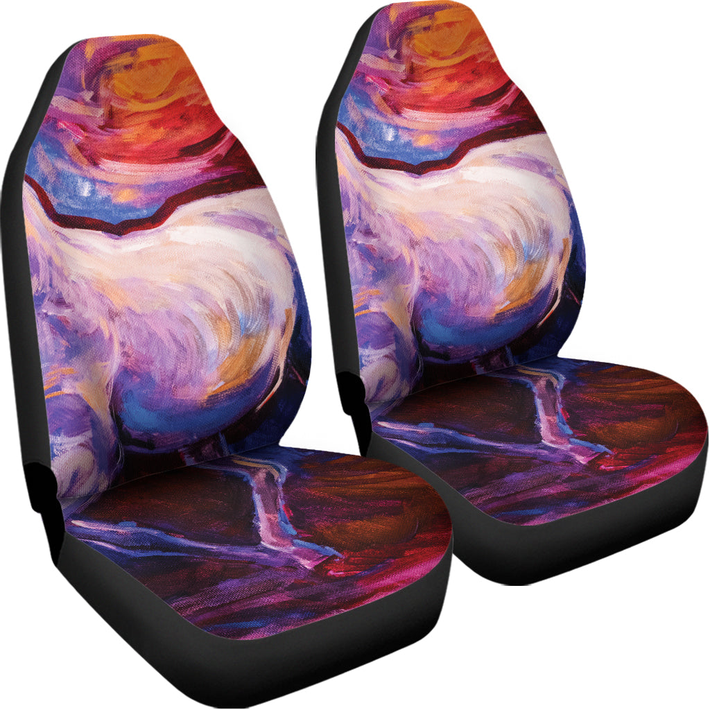 Colorful Horse Portrait Print Universal Fit Car Seat Covers