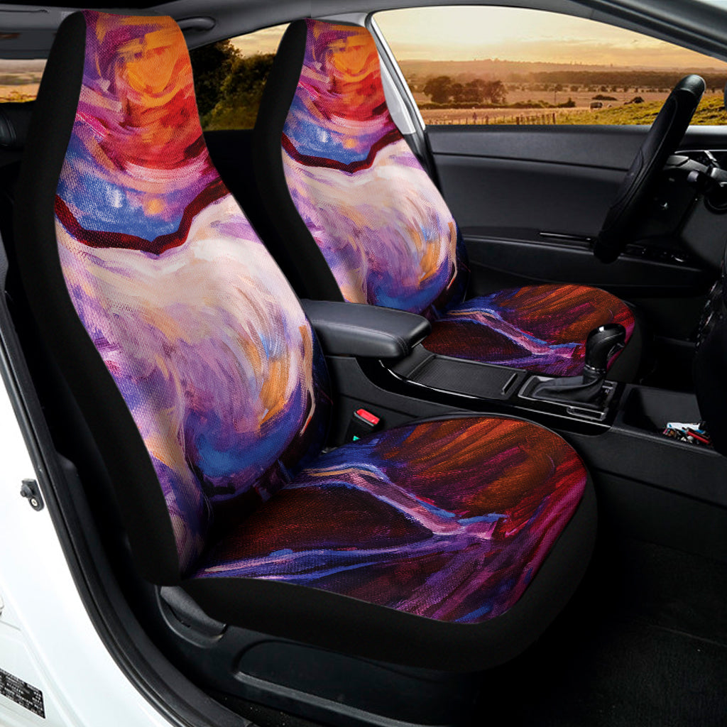 Colorful Horse Portrait Print Universal Fit Car Seat Covers