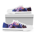 Colorful Horse Portrait Print White Low Top Shoes