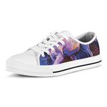 Colorful Horse Portrait Print White Low Top Shoes