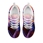 Colorful Horse Portrait Print White Sneakers