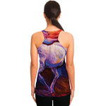 Colorful Horse Portrait Print Women's Racerback Tank Top