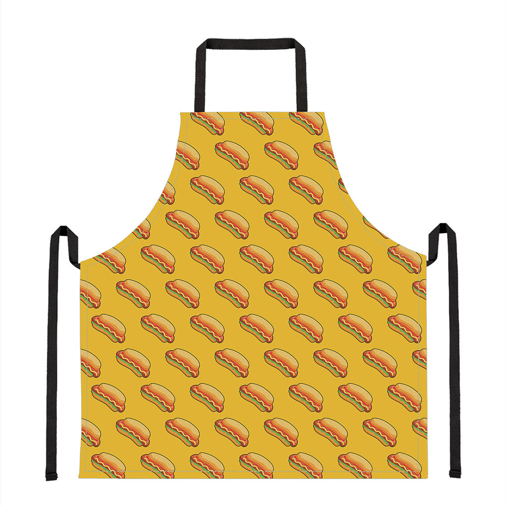 Colorful Hot Dog Pattern Print Apron