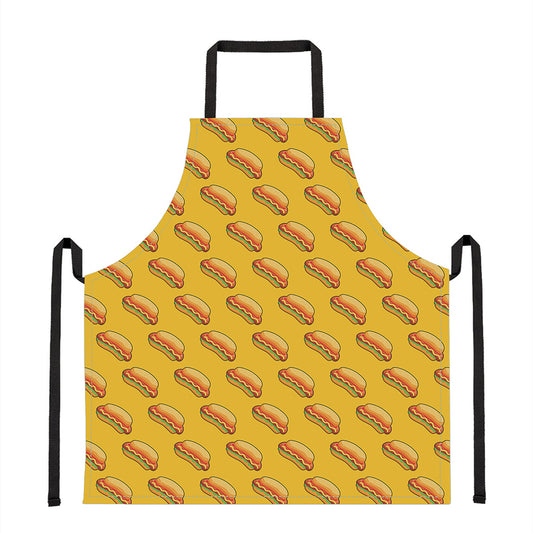 Colorful Hot Dog Pattern Print Apron