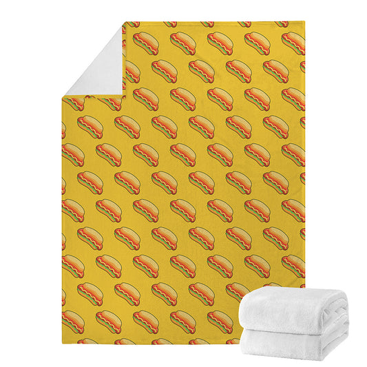 Colorful Hot Dog Pattern Print Blanket