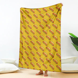 Colorful Hot Dog Pattern Print Blanket