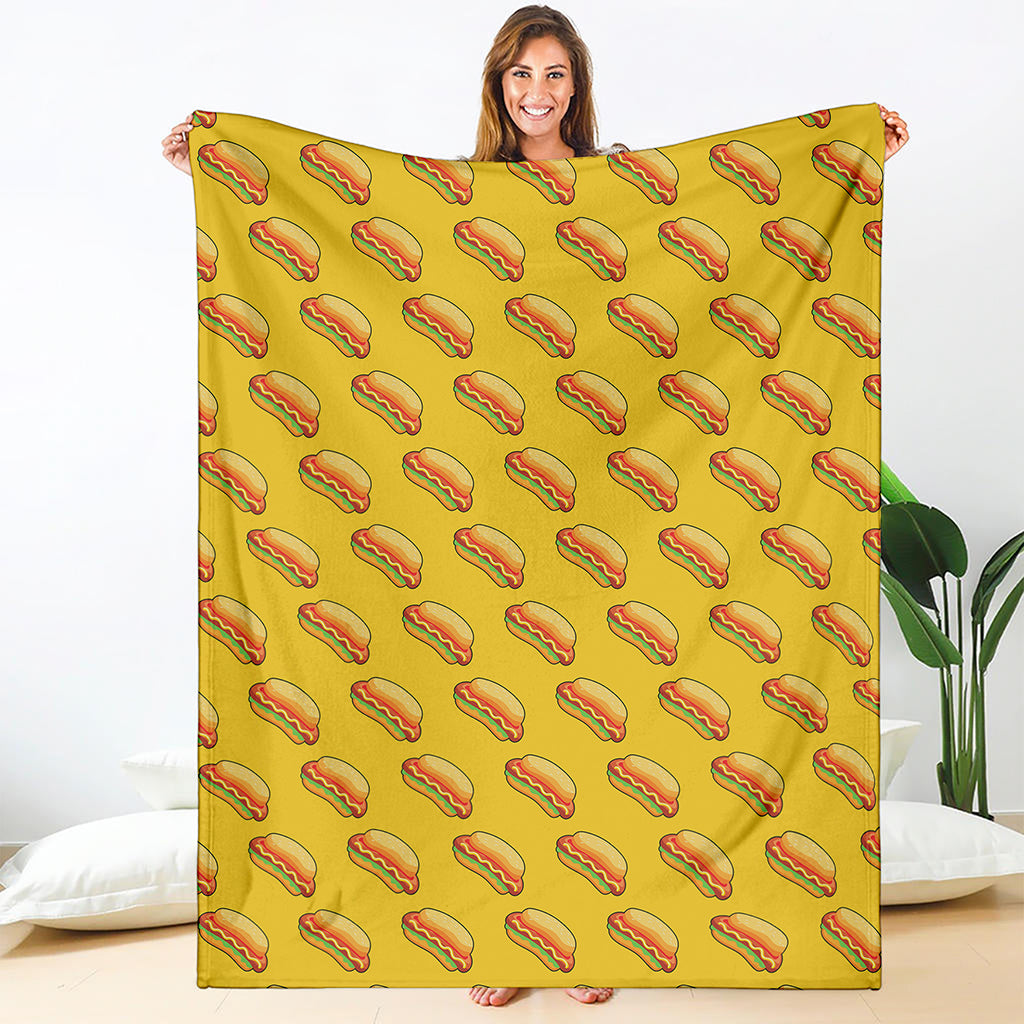 Colorful Hot Dog Pattern Print Blanket