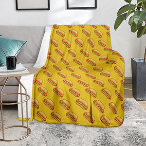 Colorful Hot Dog Pattern Print Blanket
