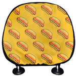 Colorful Hot Dog Pattern Print Car Headrest Covers