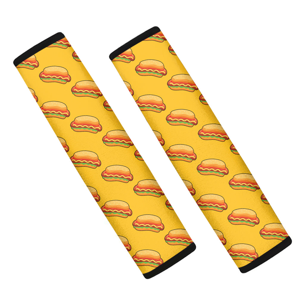 Colorful Hot Dog Pattern Print Car Seat Belt Covers
