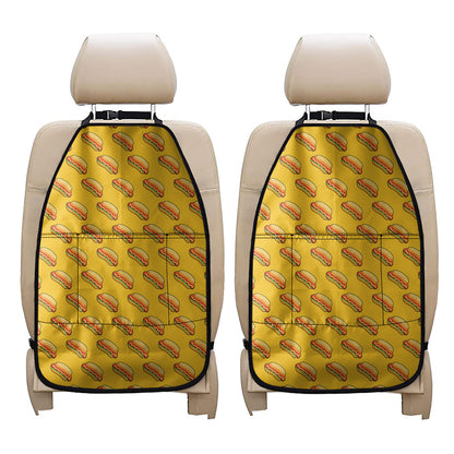 Colorful Hot Dog Pattern Print Car Seat Organizers