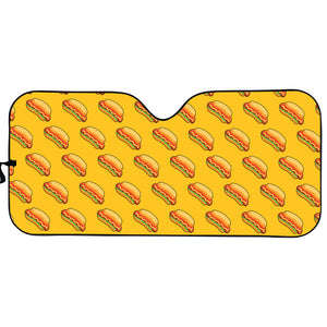 Colorful Hot Dog Pattern Print Car Sun Shade