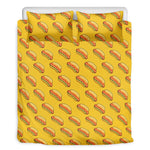 Colorful Hot Dog Pattern Print Duvet Cover Bedding Set