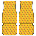 Colorful Hot Dog Pattern Print Front and Back Car Floor Mats