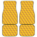 Colorful Hot Dog Pattern Print Front and Back Car Floor Mats