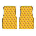 Colorful Hot Dog Pattern Print Front Car Floor Mats