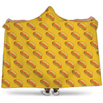 Colorful Hot Dog Pattern Print Hooded Blanket