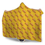 Colorful Hot Dog Pattern Print Hooded Blanket