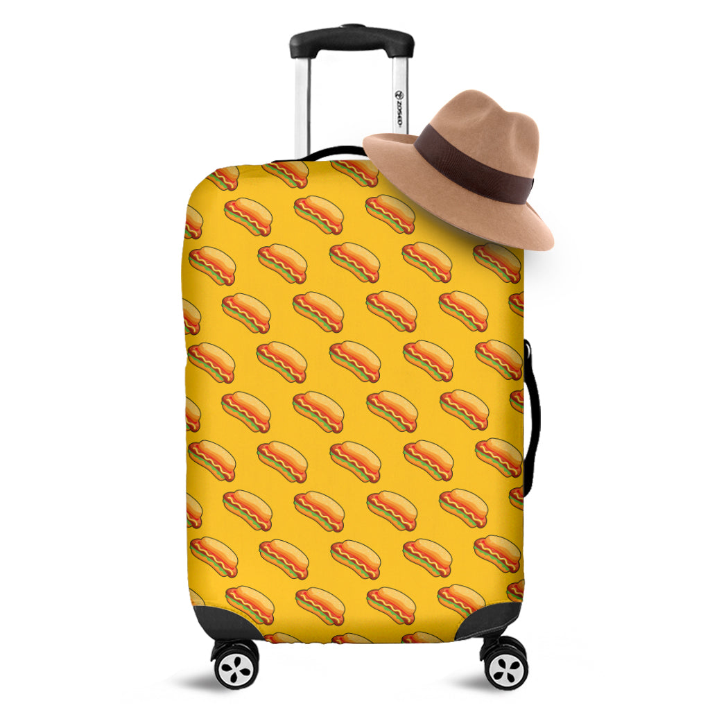 Colorful Hot Dog Pattern Print Luggage Cover
