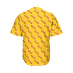 Colorful Hot Dog Pattern Print Men's Baseball Jersey