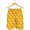 Colorful Hot Dog Pattern Print Men's Shorts