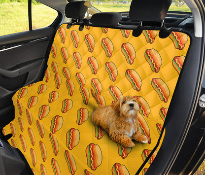 Colorful Hot Dog Pattern Print Pet Car Back Seat Cover