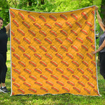 Colorful Hot Dog Pattern Print Quilt