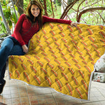 Colorful Hot Dog Pattern Print Quilt
