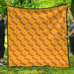 Colorful Hot Dog Pattern Print Quilt