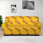 Colorful Hot Dog Pattern Print Sofa Cover