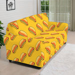 Colorful Hot Dog Pattern Print Sofa Cover