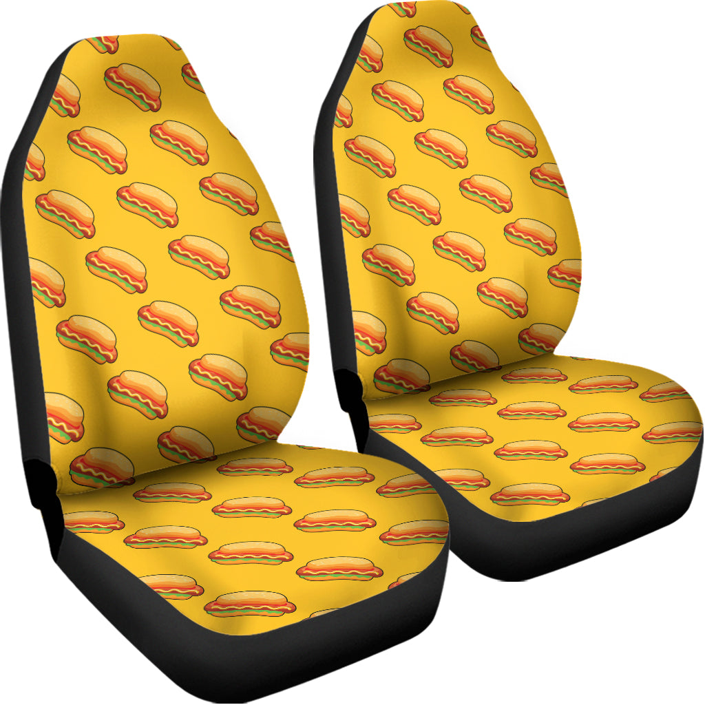 Colorful Hot Dog Pattern Print Universal Fit Car Seat Covers